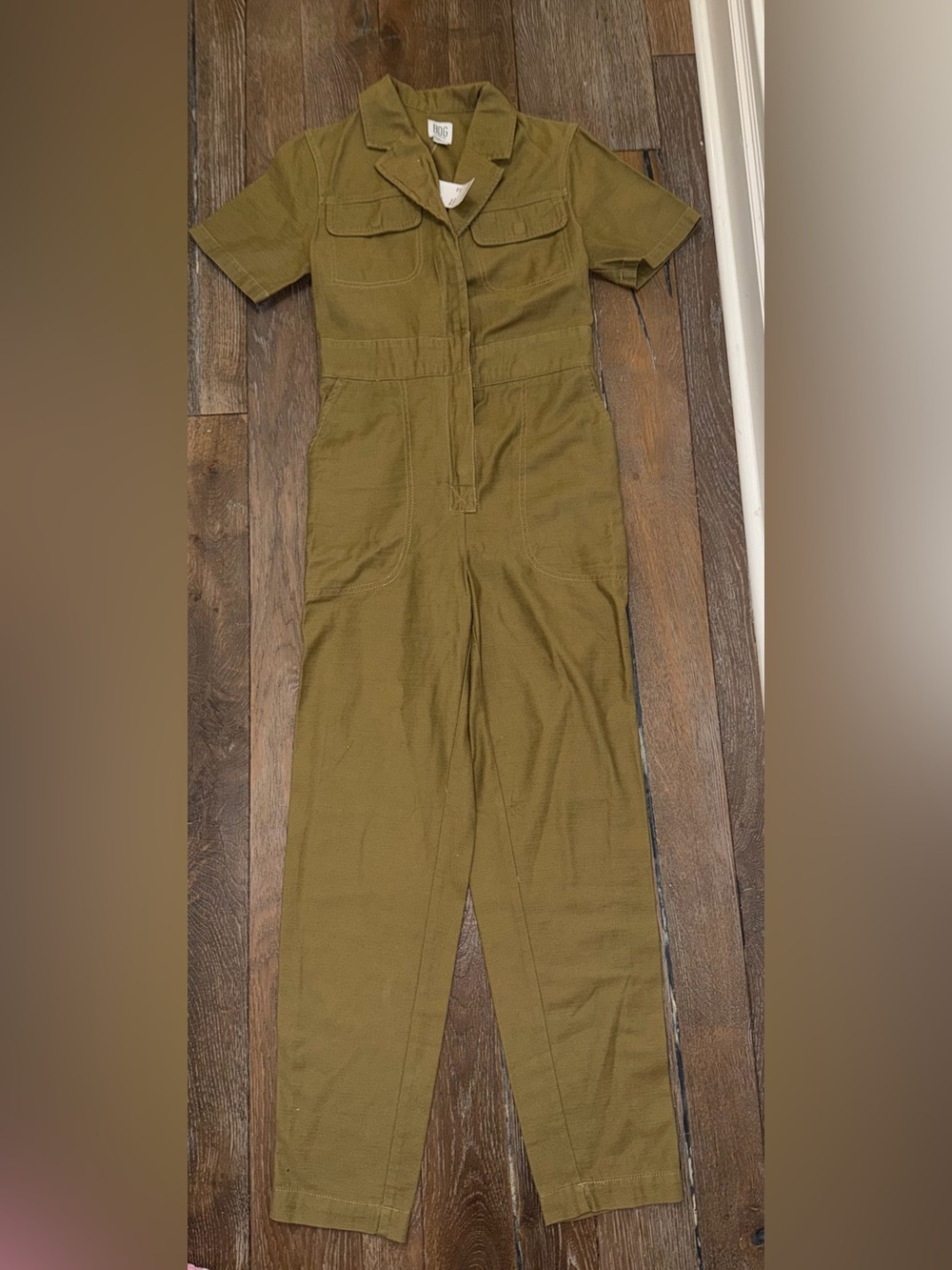 BDG Olive Utility Cargo Jumpsuit